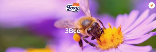 Foxy LOVE THE BEE papierová kuchynská utierka, biela celulóza - 2 rolky
