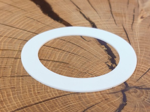 Ploché biele drevené tesnenie veka, 8 cm