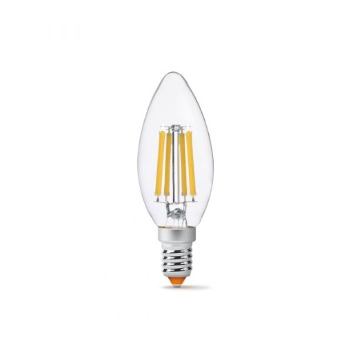 6W LED žiarovka, sviečka s neutrálnym vláknom E14