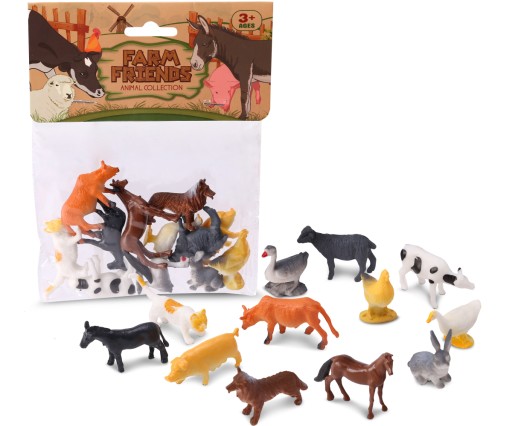 PET ZVIERATKÁ FARMA COUNTRY GUMOVÉ POSTAVY 12 KUSOV