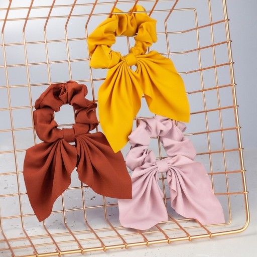 HAIR GUMBER SCRUNCHIE SCARF MAŠILKA RUŽOVÁ