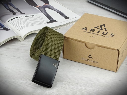 Arius 95 cm priedušný popruh vojenský zelený opasok