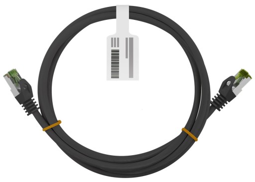 LAN Patchcord CAT 8.1 GHMT S/FTP kábel, čierny, 2m