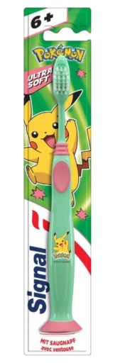 Zubná kefka POKEMON Signal Junior 6+ s prísavkou GREEN Green