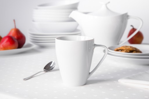 Hrnček na kávu a čaj klasický porcelán MariaPaula White 350 ml