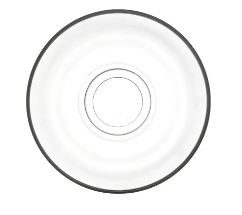 Sada 6 sklenených podšálok, 11 cm podšálok