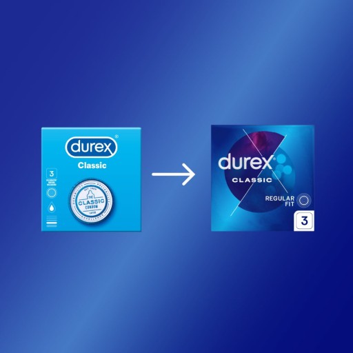 DUREX CLASSIC klasické, navlhčené, navlhčené kondómy, 3 ks.