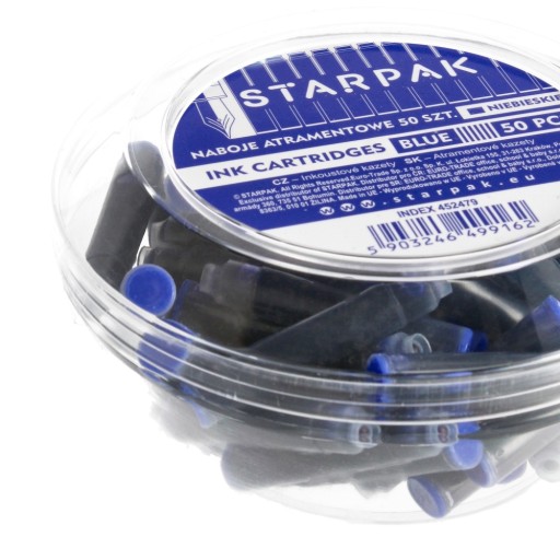 KRÁTKE MODRÉ NÁPLNE PER 50 KS, STARPAK