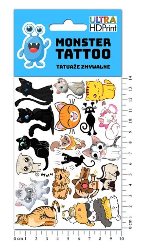 UMÝVAJÚCE DOČASNÉ TETOVANIE PRE DETI DETSKÉ MAČKY ORIGINÁLNE DIZAJNY