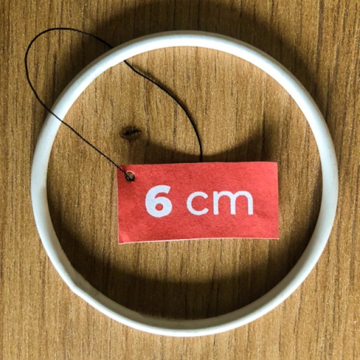Prsteň lapač snov BIELY 6 cm