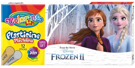 Okrúhla plastelína 12 farieb Frozen II Colorino