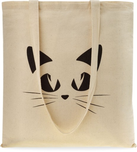 ECO SHOPPER Bavlnená nákupná taška Mládež Taška cez rameno CAT KITTEN