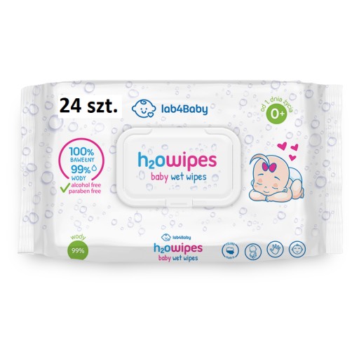 Lab4Baby Wipes vlhčené obrúsky 1 x 24 kusov