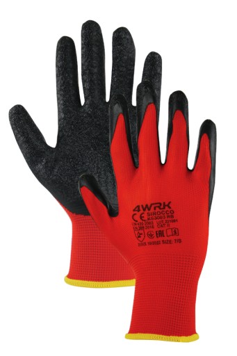 RUKAVICE SILNÉ LATEXOVÉ PRACOVNÉ RUKAVICE pórovité 6 PÁROV L-9 OHS