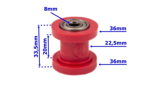 8mm valčekový napínač reťaze kyvná vidlica ATV Quad Bashan Shineray Eagle