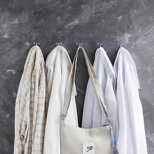 Samolepiace vešiaky, priehľadné, 12 ks