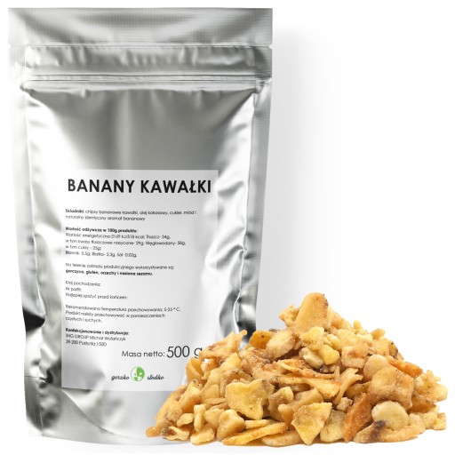 SUŠENÉ BANÁNY V KUSOCH banánová poleva 500g