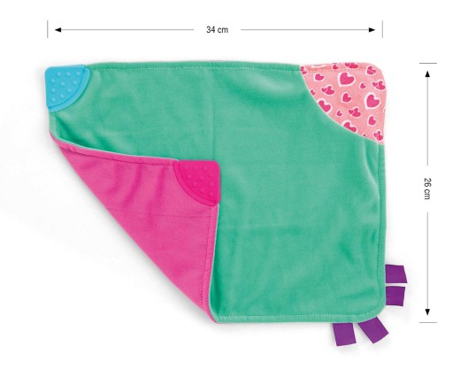 Plyšová senzorická hračka Pink Milly Mally Blanket