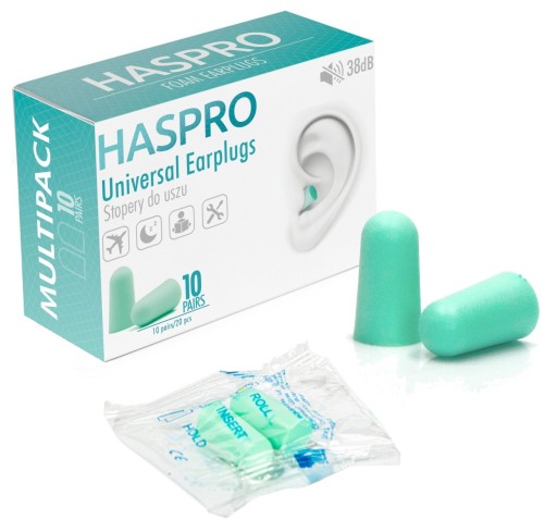 Haspro Univerzálne zátky do uší 10 párov