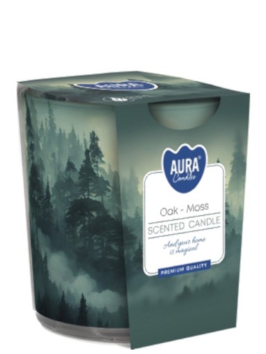 Vonná sviečka v skle BISPOL Aura 22H DUB - MACH