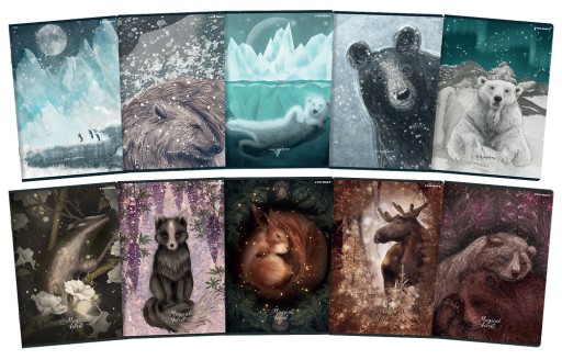 TOP 2000 NOTEBOOK FOREST ICE A5 32 mriežka S OKRAJOM