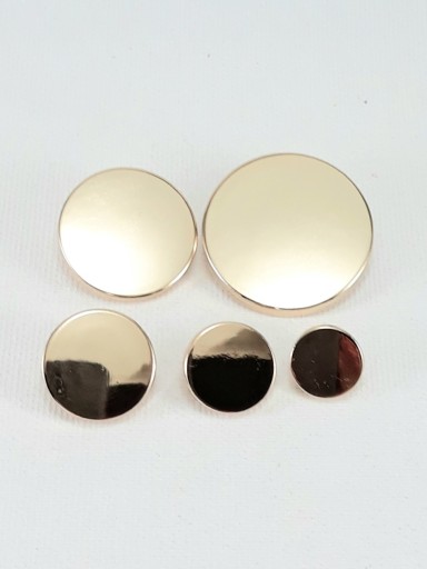 Kovový gombík, zlatý lesklý, 12mm
