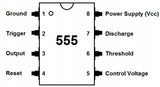 Časovač NE555 NE555P ARDUINO STM ESP DIP8 10 kusov