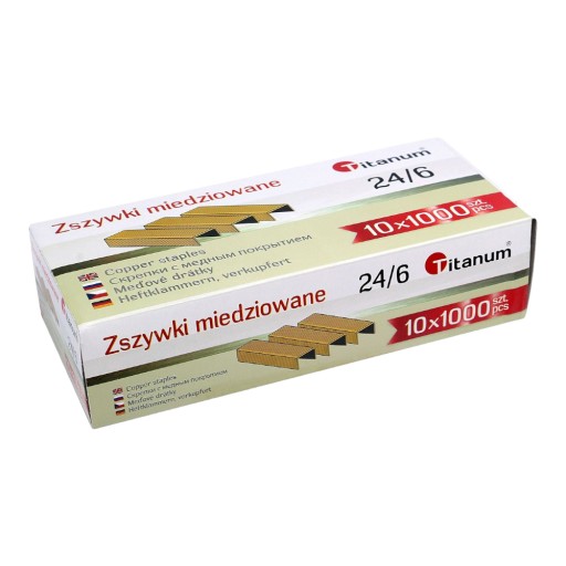 24/6 medené sponky do zošívačky 1000 ks.