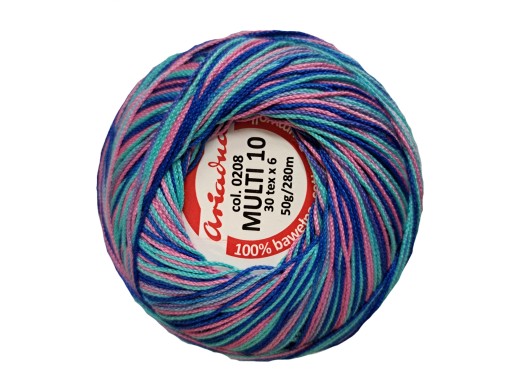 Cordonek MULTI 10 Ariadna 50g 30*6 farieb 208