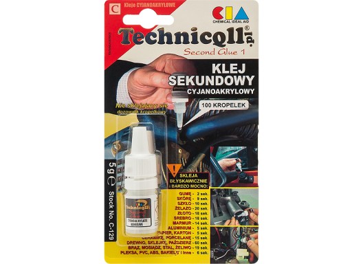 SECOND KYANOAKRYLÁTOVÉ GLUE UNIVERSAL SECOND C-129 5g