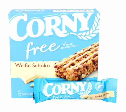 CORNY tyčinka Biela čokoláda CUKOR ZDARMA 6 kusov DE