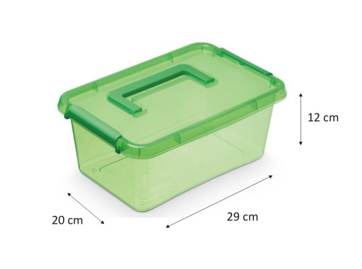 BOX ORGANIZÁTOR NÁDOBA S DRŽADLOM 4,5 l zelená