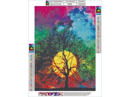 Diamantový vyšívací STROM Diamond Mosaic SET 5D diamantové maľby