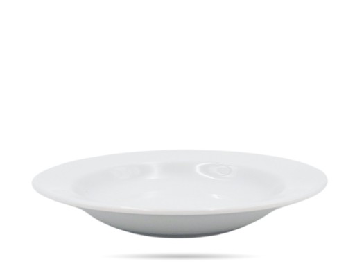 Hlboký tanier 22,5 cm, biely porcelán Kaszub Hel LUBIANA