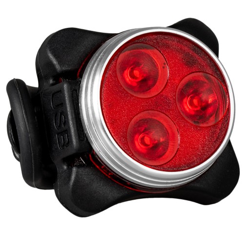 LED ZADNÁ BICYKLE LAMPA USB zadná + BATÉRIA