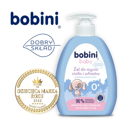 Bobini Baby umývací gél na telo pre bábätká 300 ml