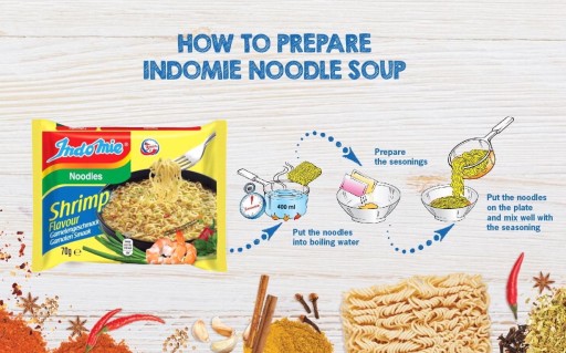Indonézska instantná krevetová polievka 70g Indomie