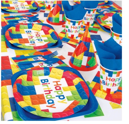 Papierové poháre Lego Bricks 8 kusov Narodeniny