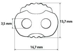 LINE STOPPER KONCOVÁ SVORKA ČIERNA 3mm - 20 ks