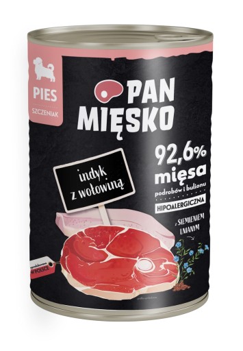 Mr. Mięsko mokré krmivo pre PSA ŠTEŇA Morka s hovädzím mäsom 400g