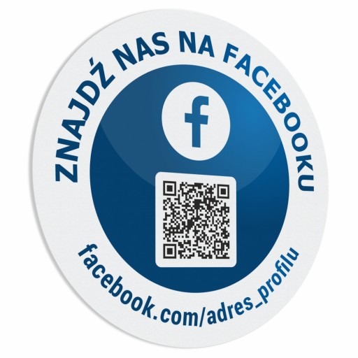 Facebook QR nálepka 10x10