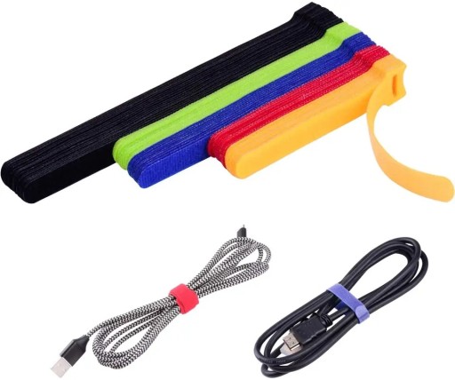 VELCRO BAND popruhy na organizovanie káblov, 15 kusov