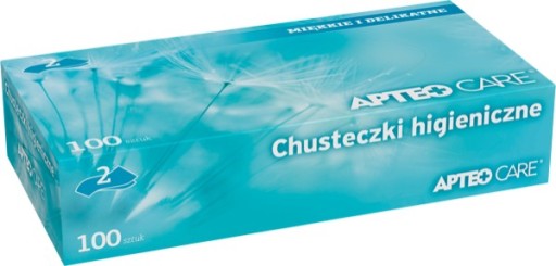 Apteo Care 2-vrstvové neparfumované vreckovky, 100 kusov