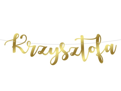Personalizovaný zlatý banner s nápisom Meno svätého prijímania