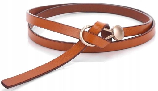 Dámsky šnurovací kožený retro kožený hnedý elegantný úzky dlhý opasok