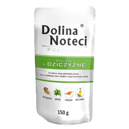 DOLINA NOTECI Prémiové mokré krmivo pre psov bohaté na tresku a brokolicu 150g