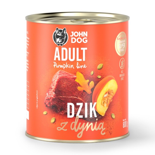 John Dog mokré krmivo Tekvica kanec s tekvicou 800 g