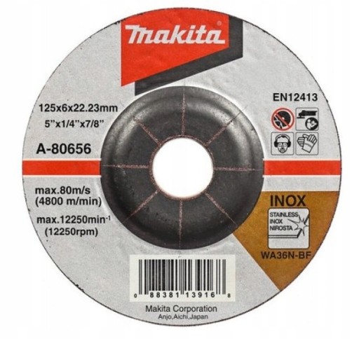 MAKITA brúsny kotúč 125x6 mm A-80656 INOX