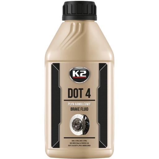 PROFESSIONAL Brzdová kvapalina K2 DOT 4 0,5l Syntetická