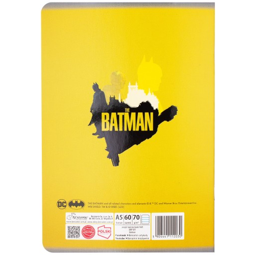 ŠKOLSKÁ KNIHA BATMAN LINÁNÁ A5/60K REXUS